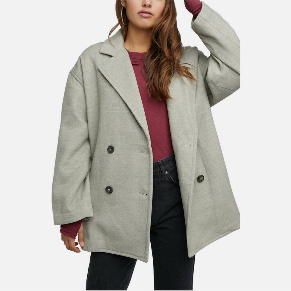 Free People Hannah Slouchy Double Breasted Blazer